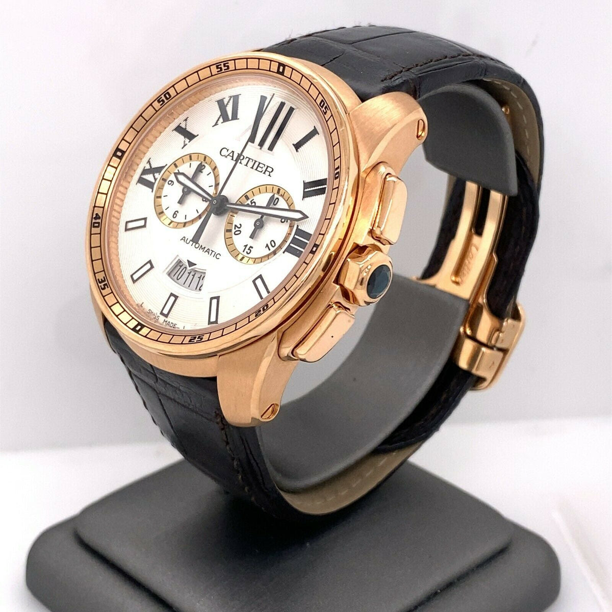 Cartier Calibre de Cartier Chronograph 18k Rose Gold
