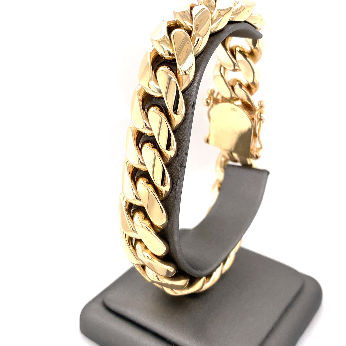10k Yellow Gold Men's Miami Cuban Link Bracelet, S106838