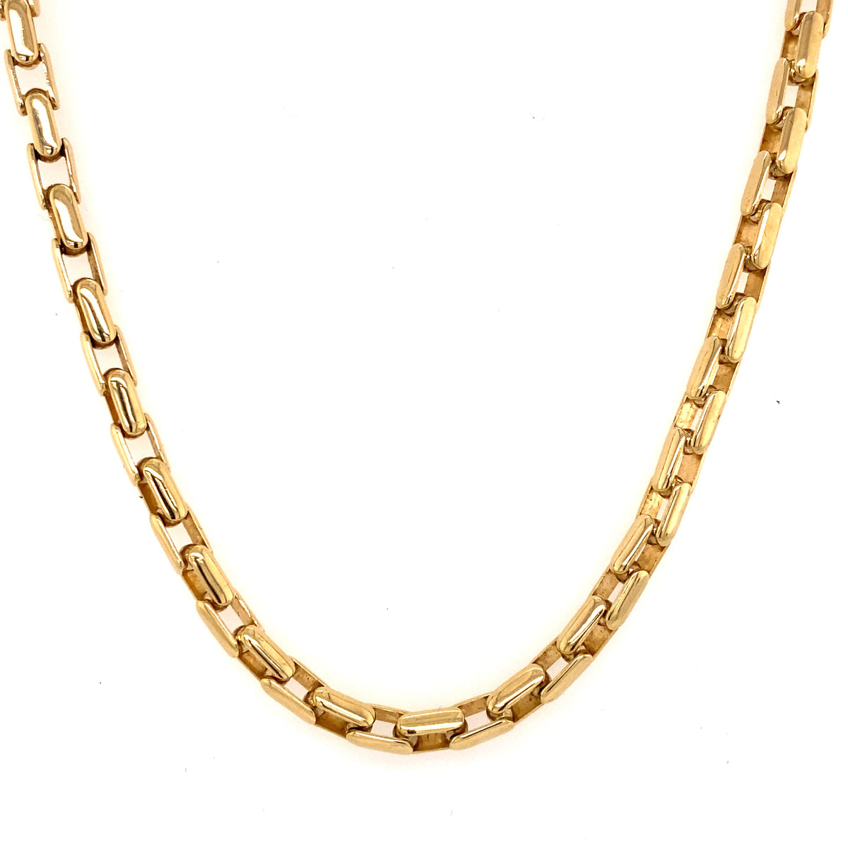 Sauro Designer 18k Yellow Gold Men's Chain Necklace