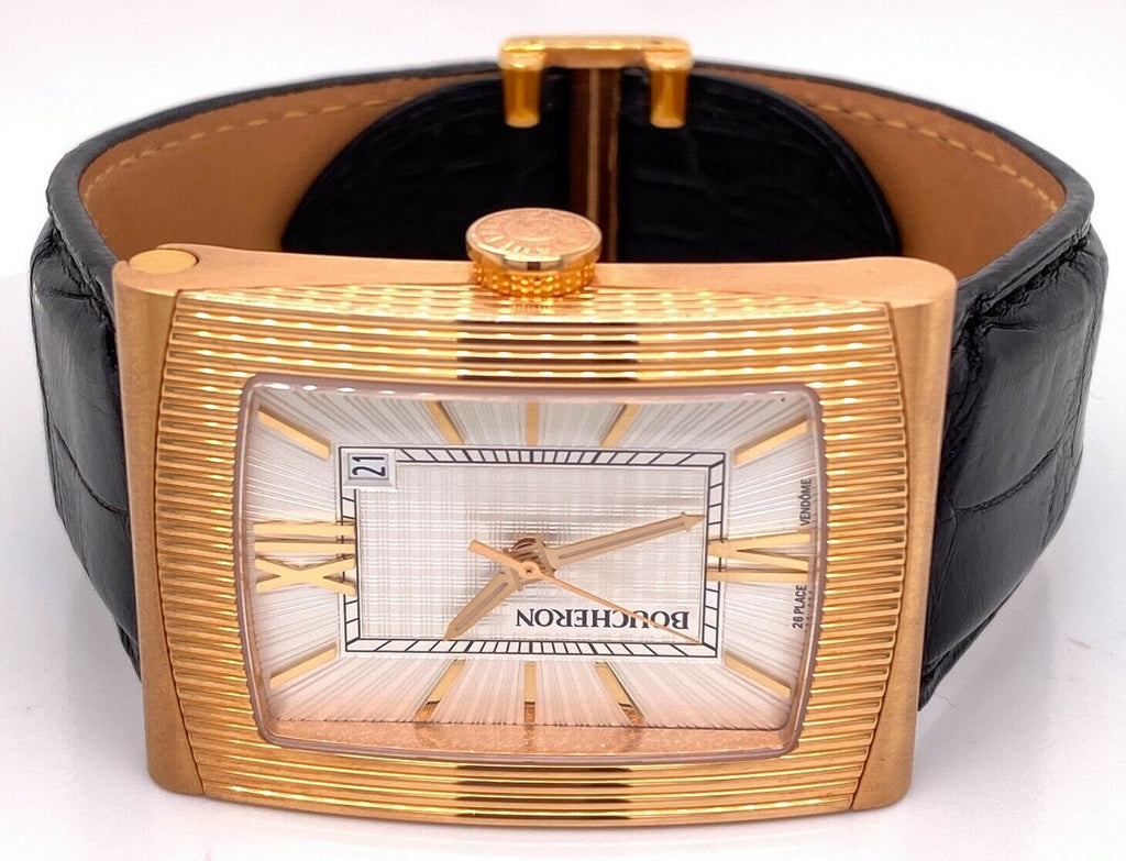 Boucheron Reflet Xl 18k Rose Gold Men's Automatic Watch