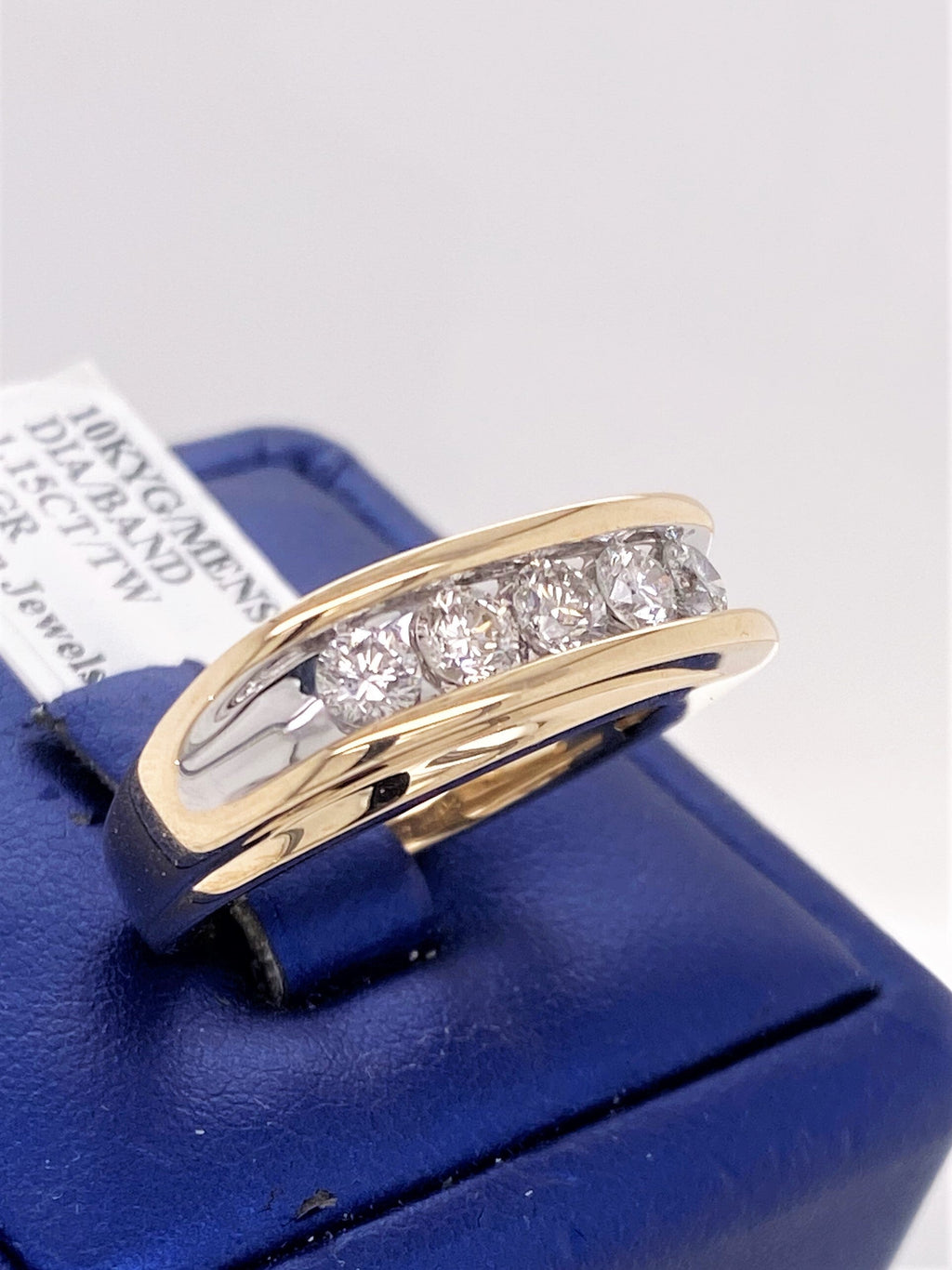 10k Yellow Gold 1.15 CT Diamond Men's Wedding Band