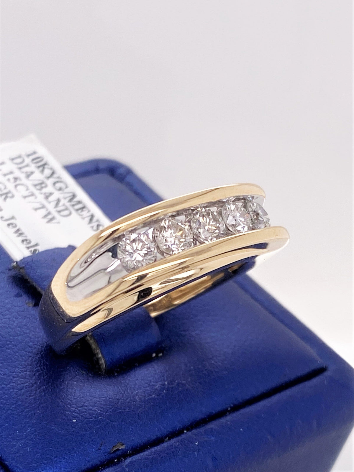 10k Yellow Gold 1.15 CT Diamond Men's Wedding Band