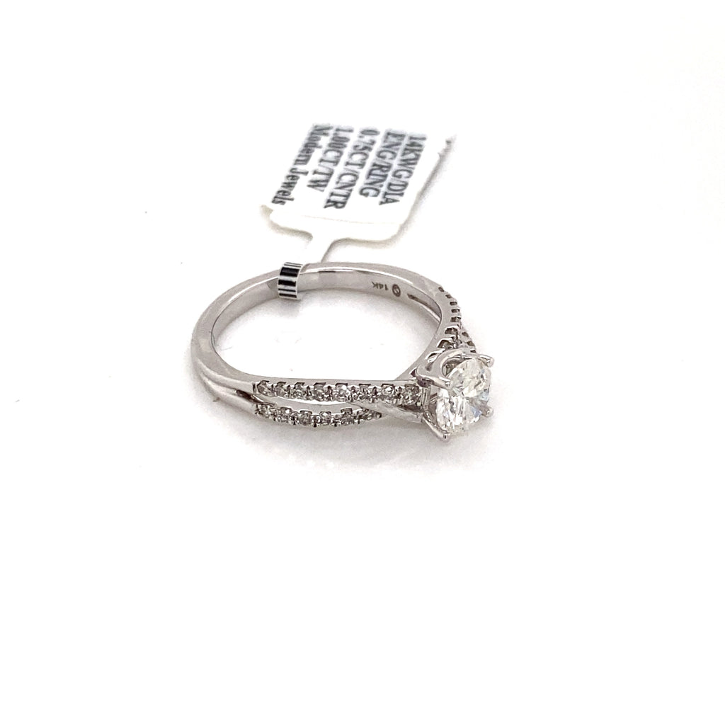 14k White Gold 1.00 CT Diamond Engagament Ring