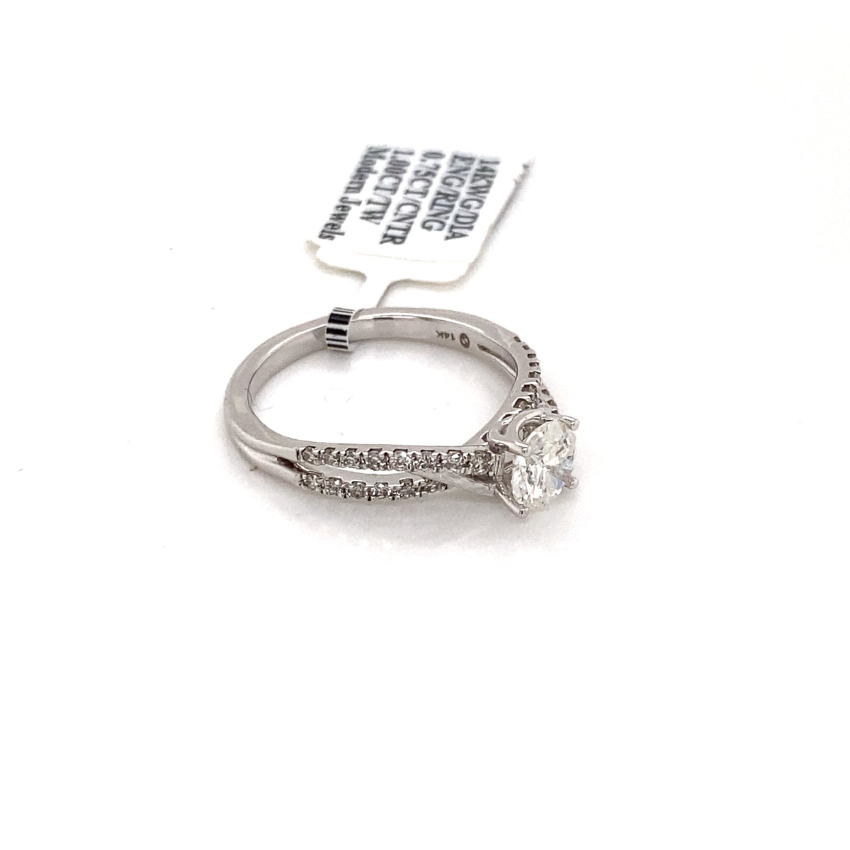 14k White Gold 1.00 CT Diamond Engagament Ring