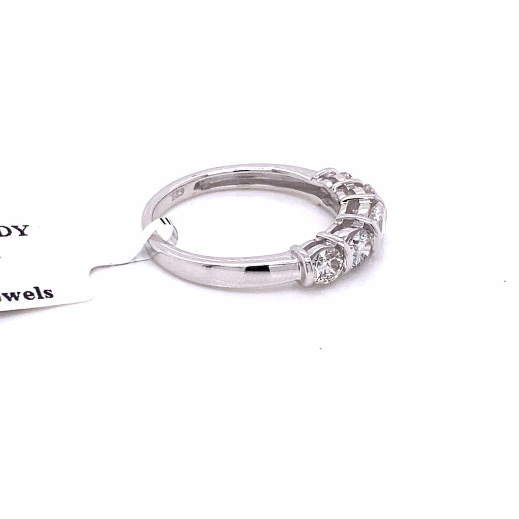 14k White Gold 1.25 CT Diamond Ladies Wedding Band