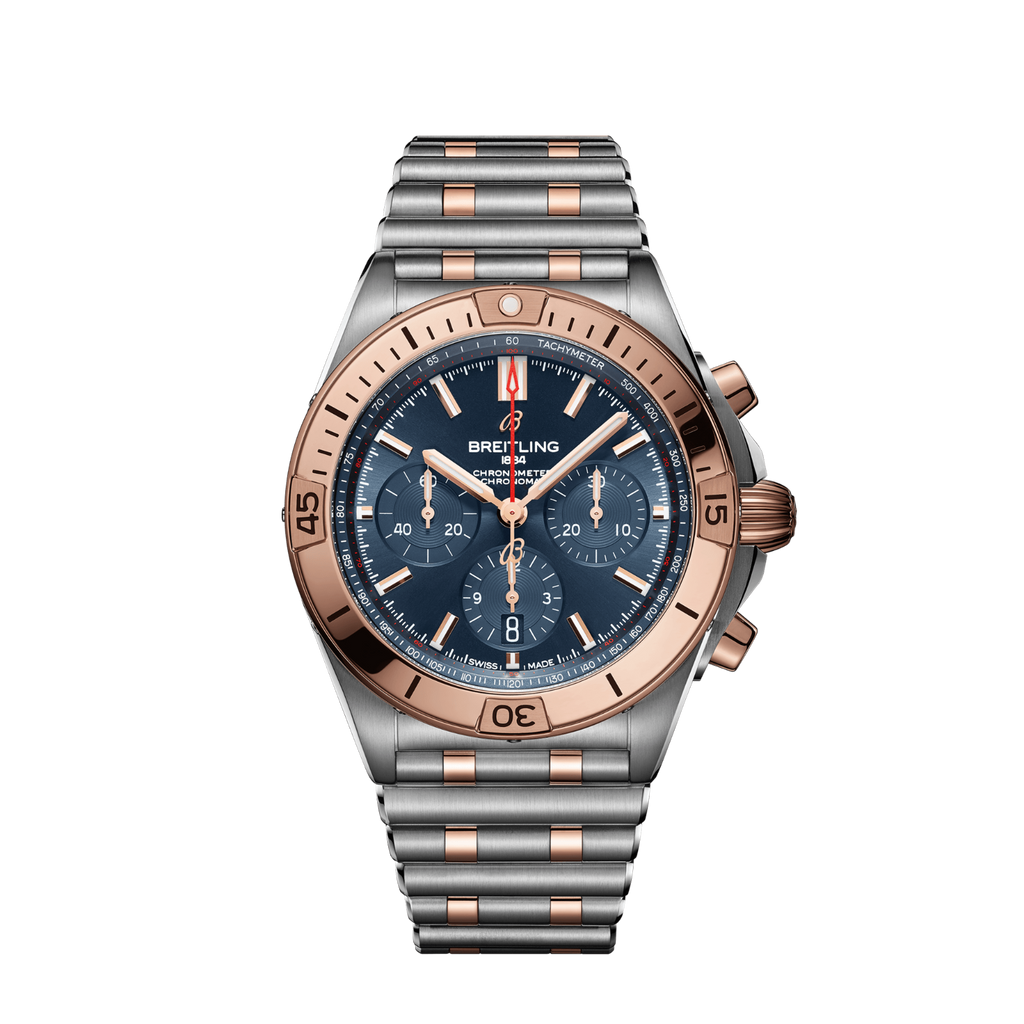 Breitling Chronomat B01-42 42mm Steel & 18k Rose Gold Watch UB0134101C1U1