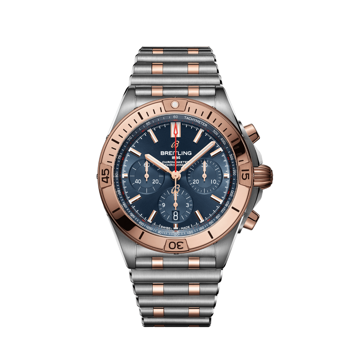 Breitling Chronomat B01-42 42mm Steel & 18k Rose Gold Watch UB0134101C1U1