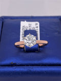 14k Rose Gold Solitaire 1.01 CT Diamond Engagament Ring