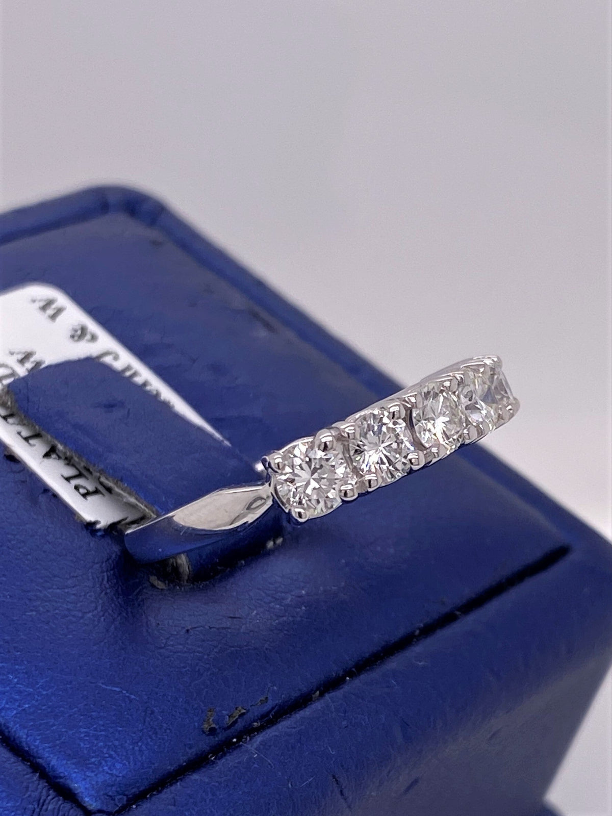 Platinum 1.00 CT Diamond Ladies Wedding Band