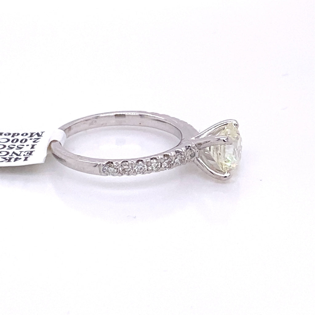 14k White Gold 2.00 CT Diamond Engagement Ring