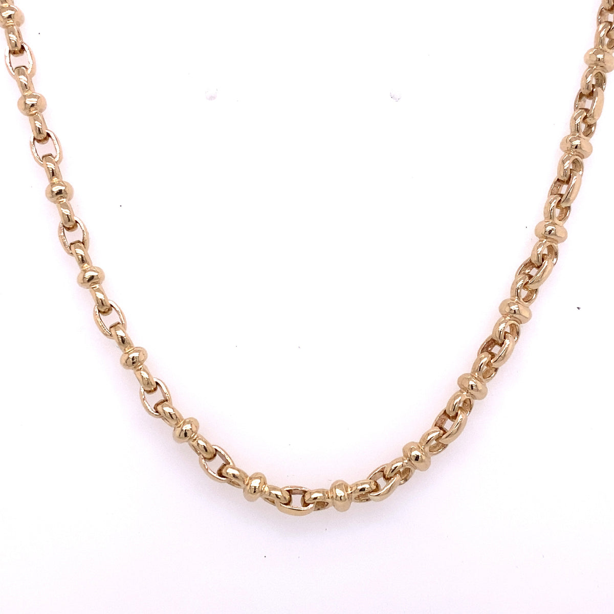 14k Yellow Gold Fancy men's Chain Necklace, S106879