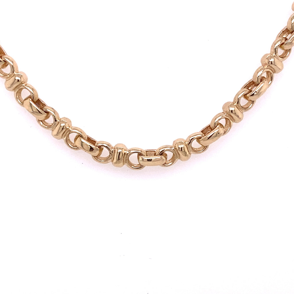 14k Yellow Gold Fancy men's Chain Necklace, S106879