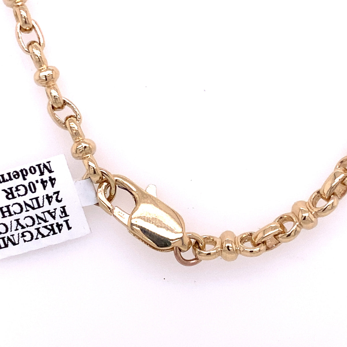 14k Yellow Gold Fancy men's Chain Necklace, S106879