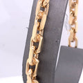 14k Yellow Gold Fancy Men's Chain Bracelet