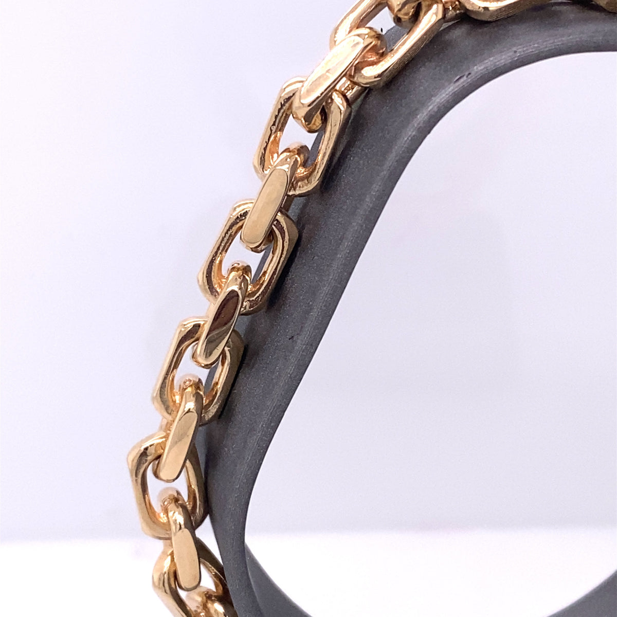 14k Yellow Gold Fancy Men's Chain Bracelet