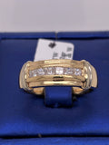 14k Yellow Gold 0.50 CT Baguette Diamond Men's Band, 6.1 g, Size 7.25, S10552