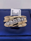 14k Yellow Gold 1.50 CT Diamond Men's Wedding Band
