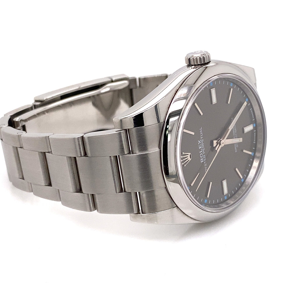 Pre-Owned Rolex Oyster Perpetual Rhodium Dial Steel 39mm Watch 114300 Philadelphia