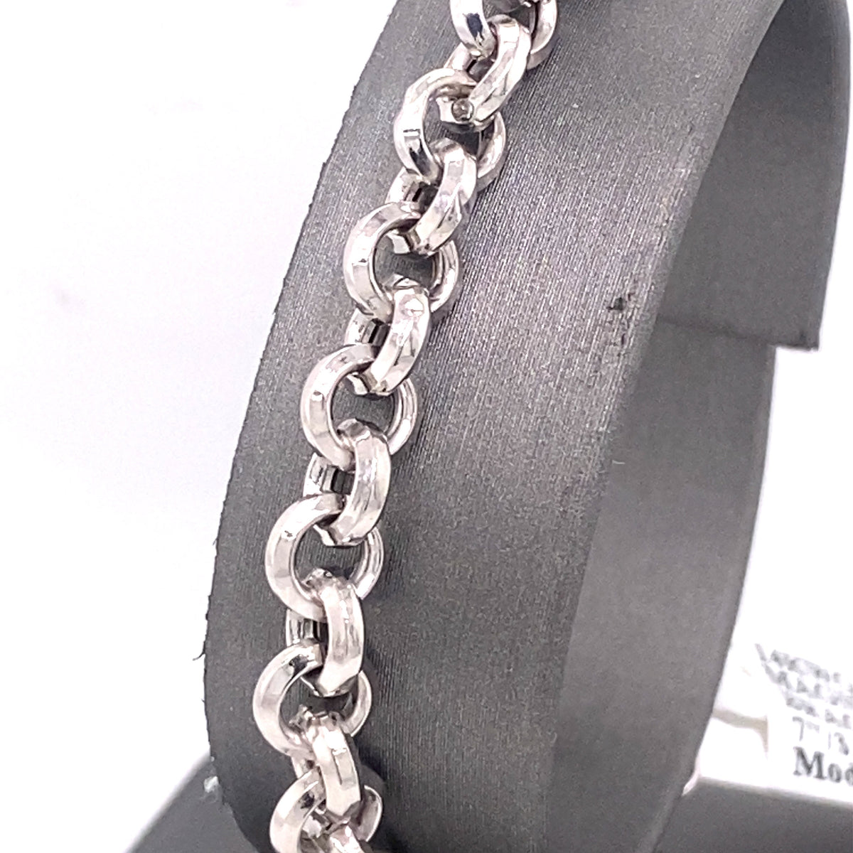 14k White Gold Ladies Chain Bracelet, S107010
