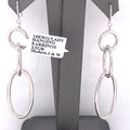 14k White Gold Ladies Dangling Earrings, 2.5g,