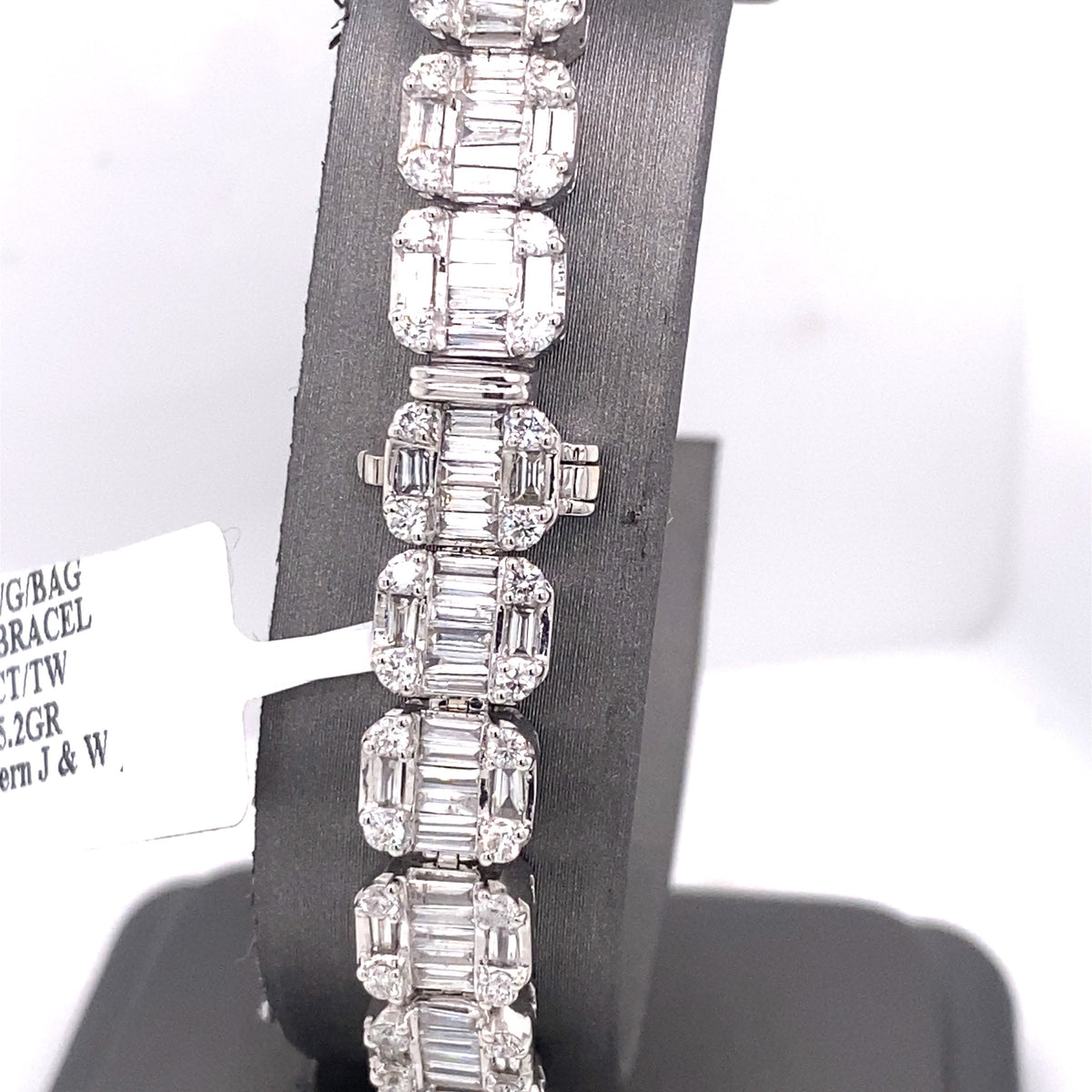14k White Gold 9.50 CT Diamond Tennis Bracelet, S107016