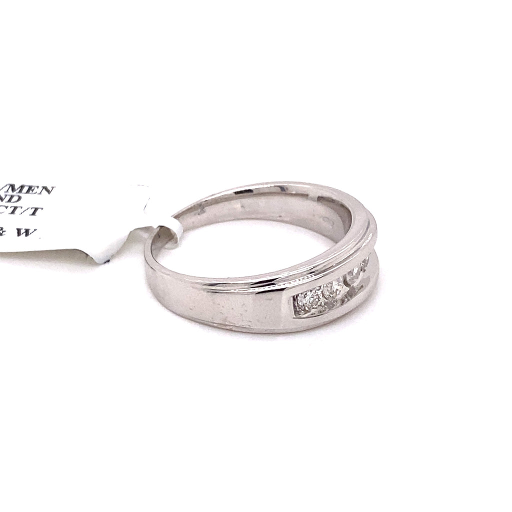 14k White Gold 0.65 CT Diamond Wedding Band