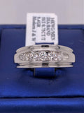 14k White Gold 0.75 CT Diamond Men's Wedding Band