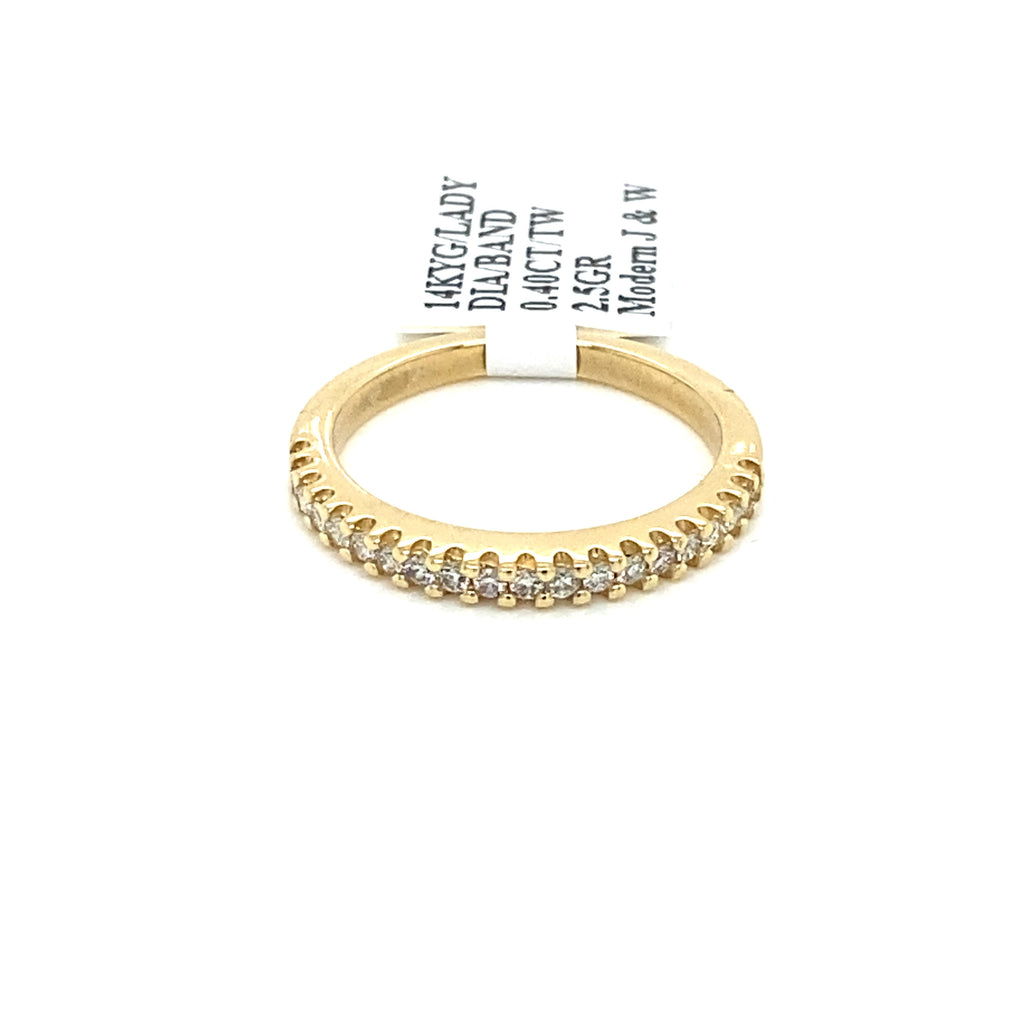 14k Yellow Gold 0.40 CT Diamond Ladies Band