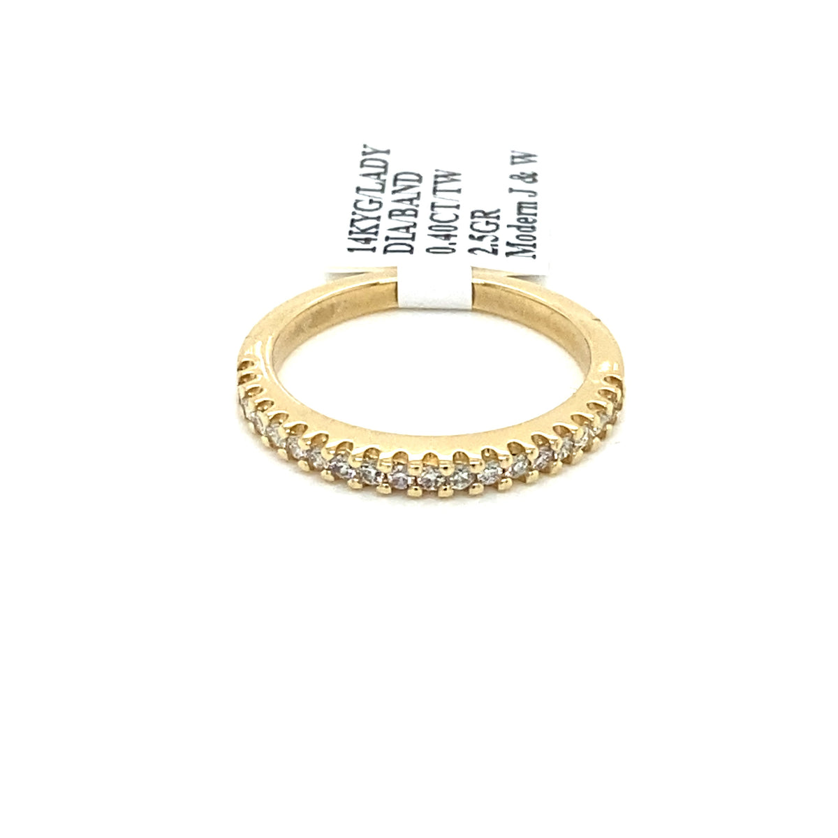 14k Yellow Gold 0.40 CT Diamond Ladies Band