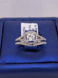 14k White Gold 1.25 CT Diamond Engagement Ring Set
