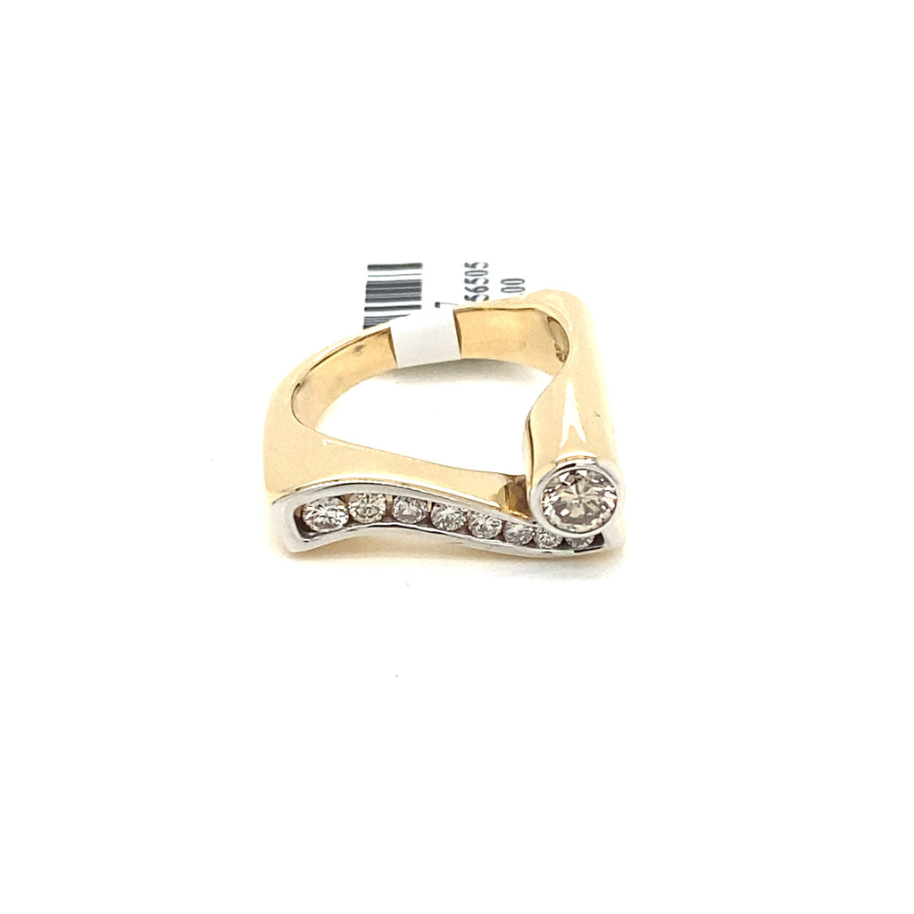 14k Yellow Gold 1.00 CT Diamond Ladies Ring
