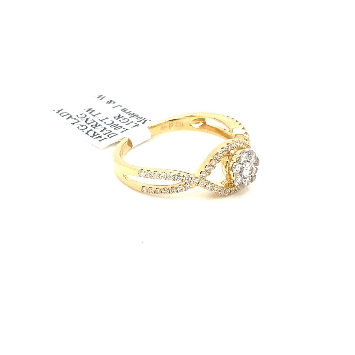 14k Yellow Gold 1.00 CT Diamond Ladies Ring