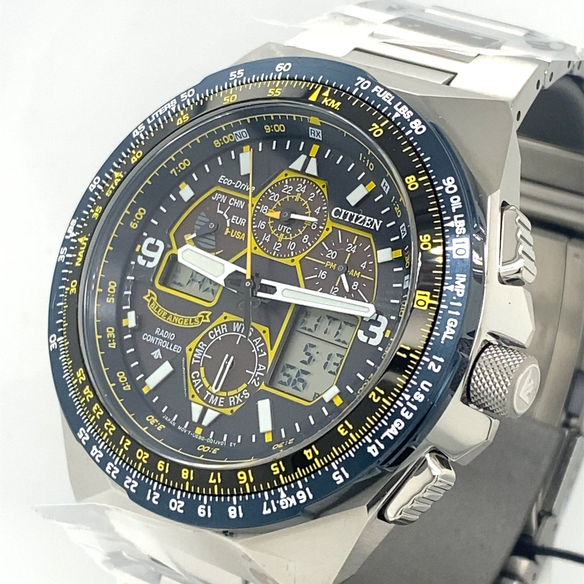 Citizen Promaster Skyhawk A-T Blue Angels 46mm Steel Chronograph, JY8128-56L
