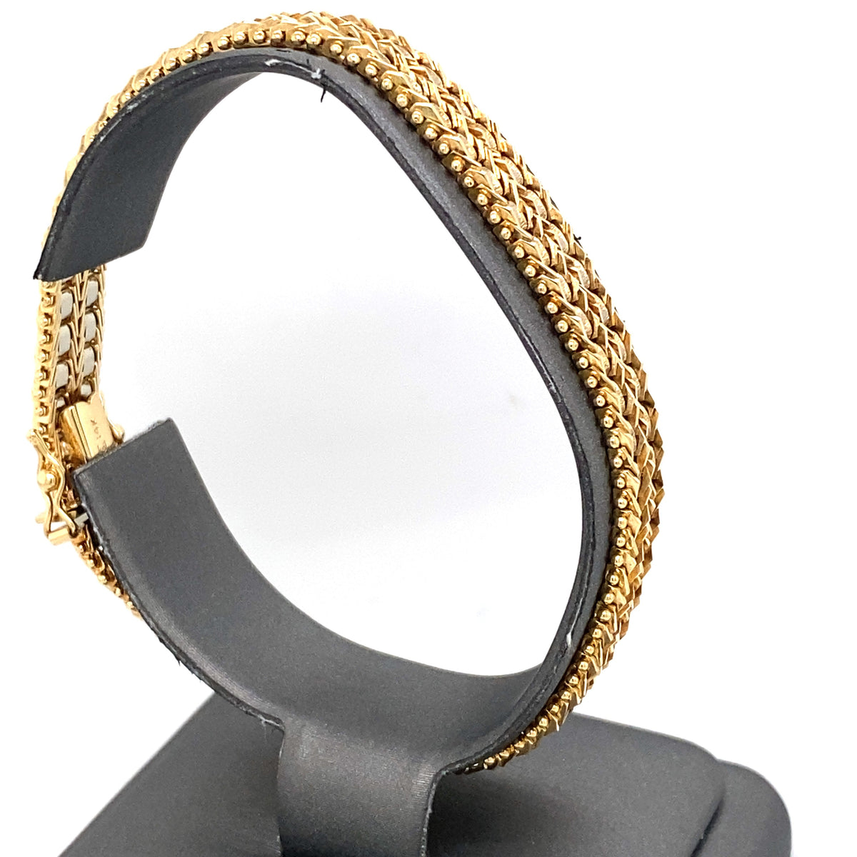 14k Two Tone Solid Gold Ladies Fancy Bracelet, S107094