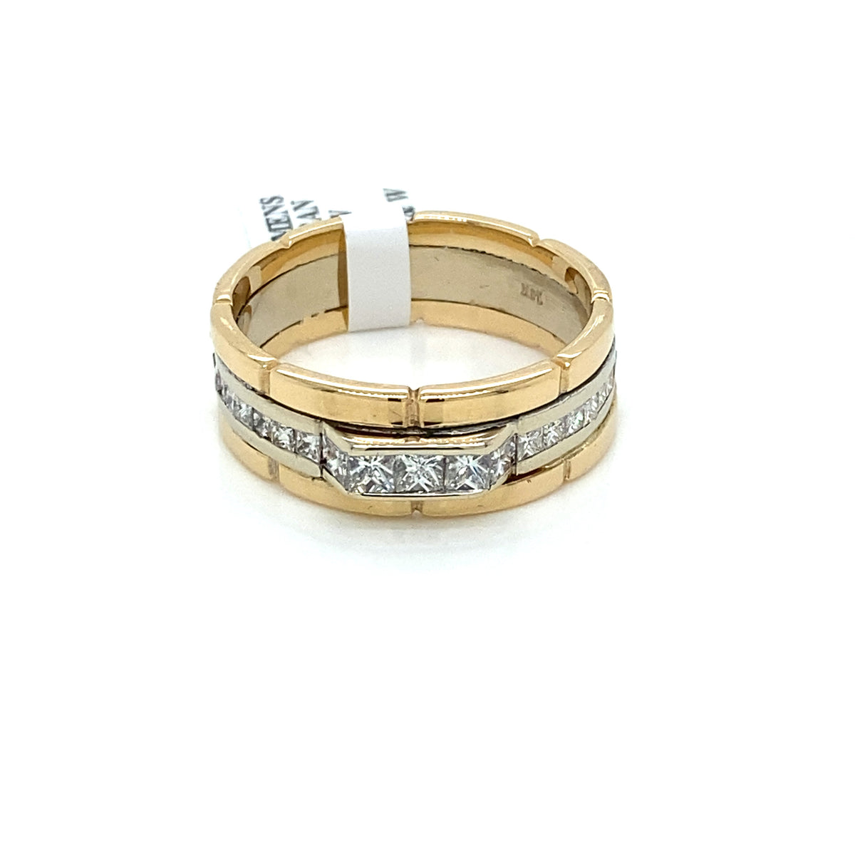 14k Yellow Gold 1.00 CT Diamond Men's Band