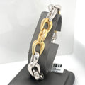 14K Two Tone Gold Fancy Link Bracelet, S107128