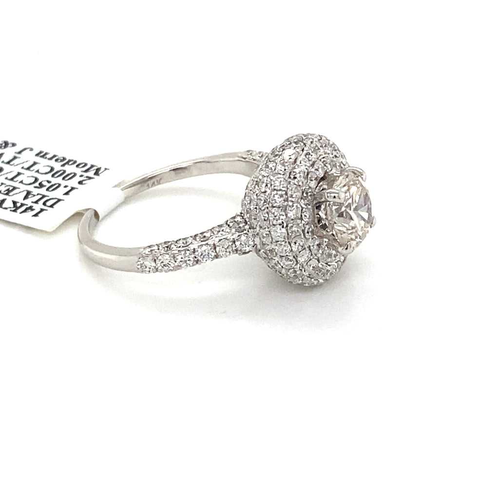 14k White Gold 2.00 CT Diamond Engagement Ring