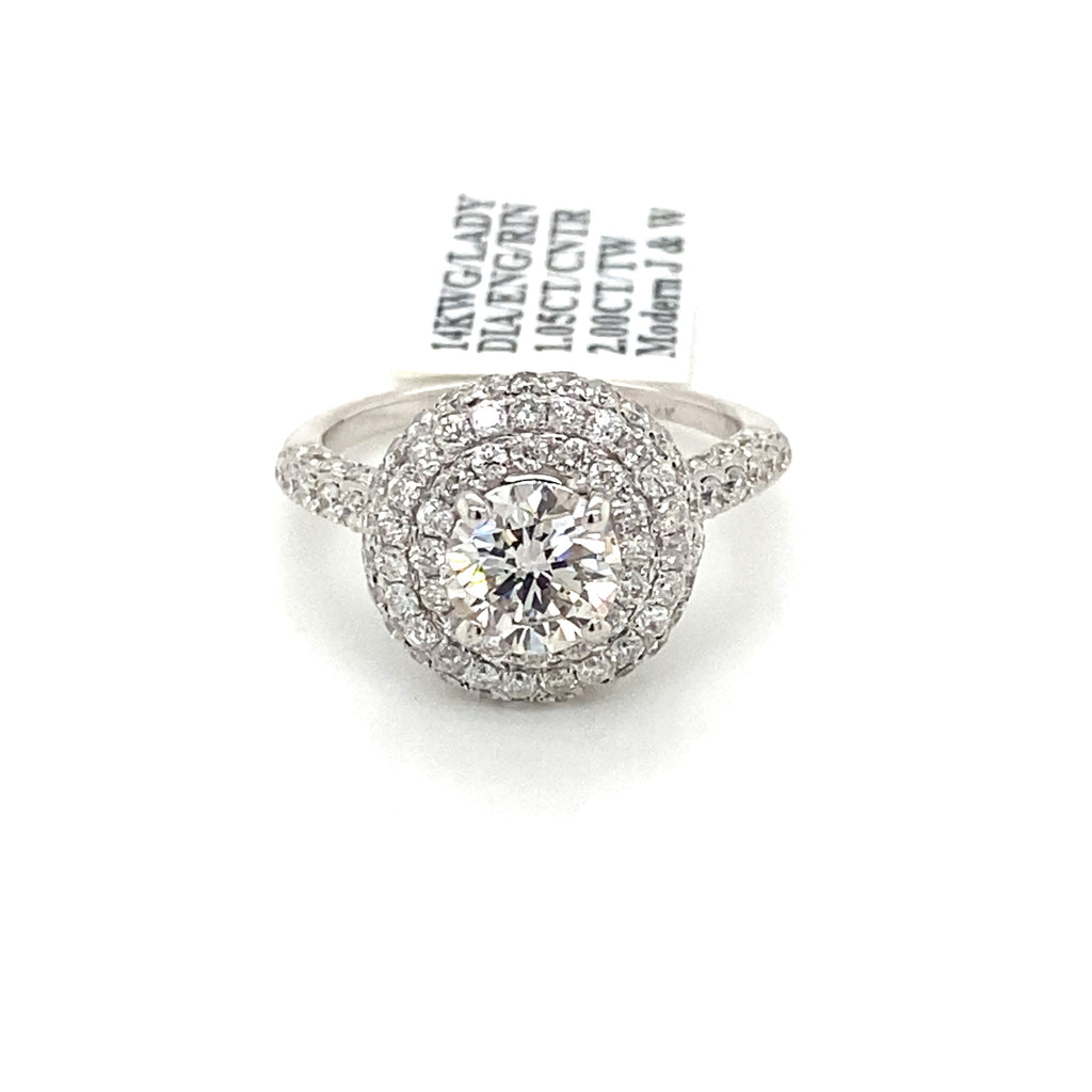 14k White Gold 2.00 CT Diamond Engagement Ring