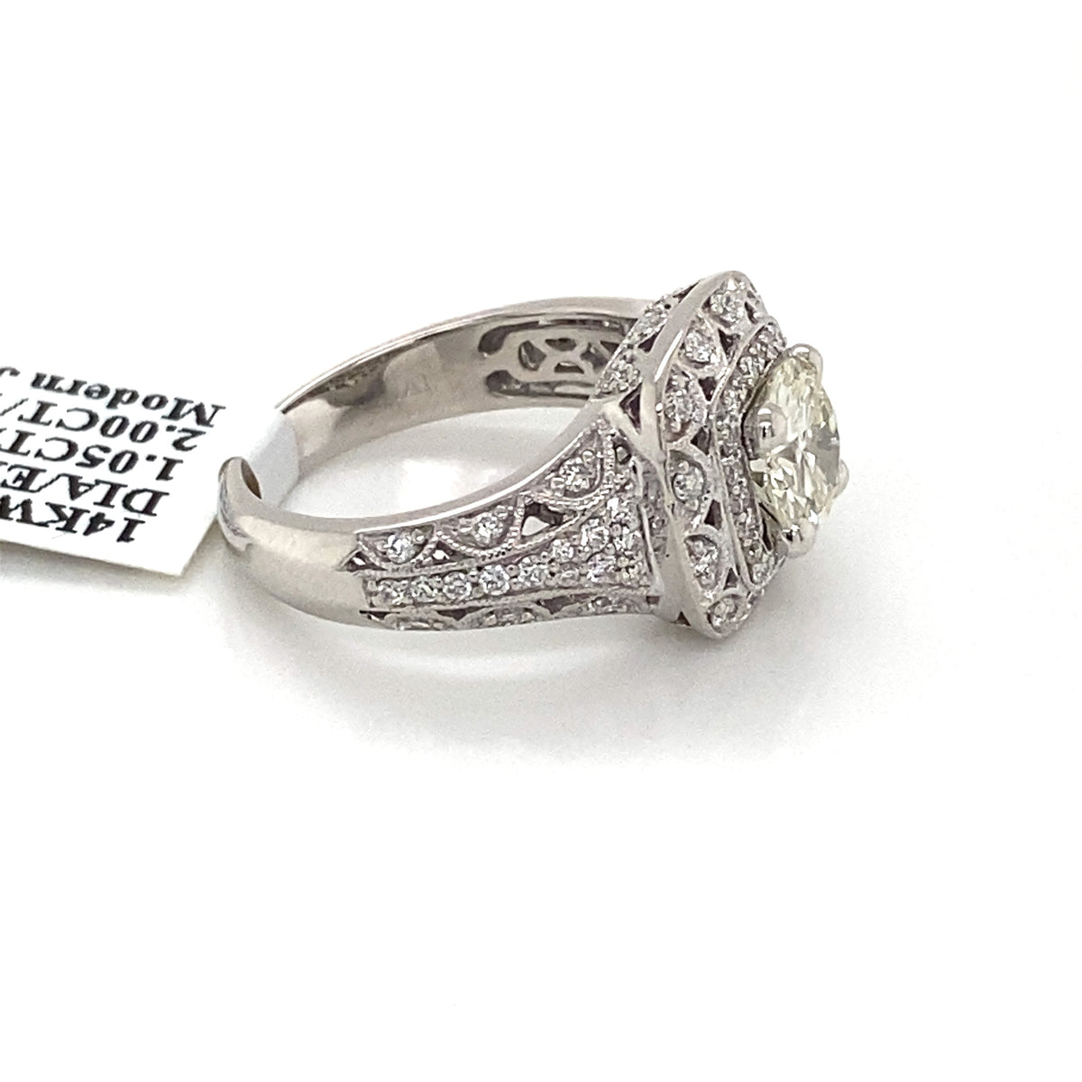14K White Gold 2.00CT Diamond Engagement Ring