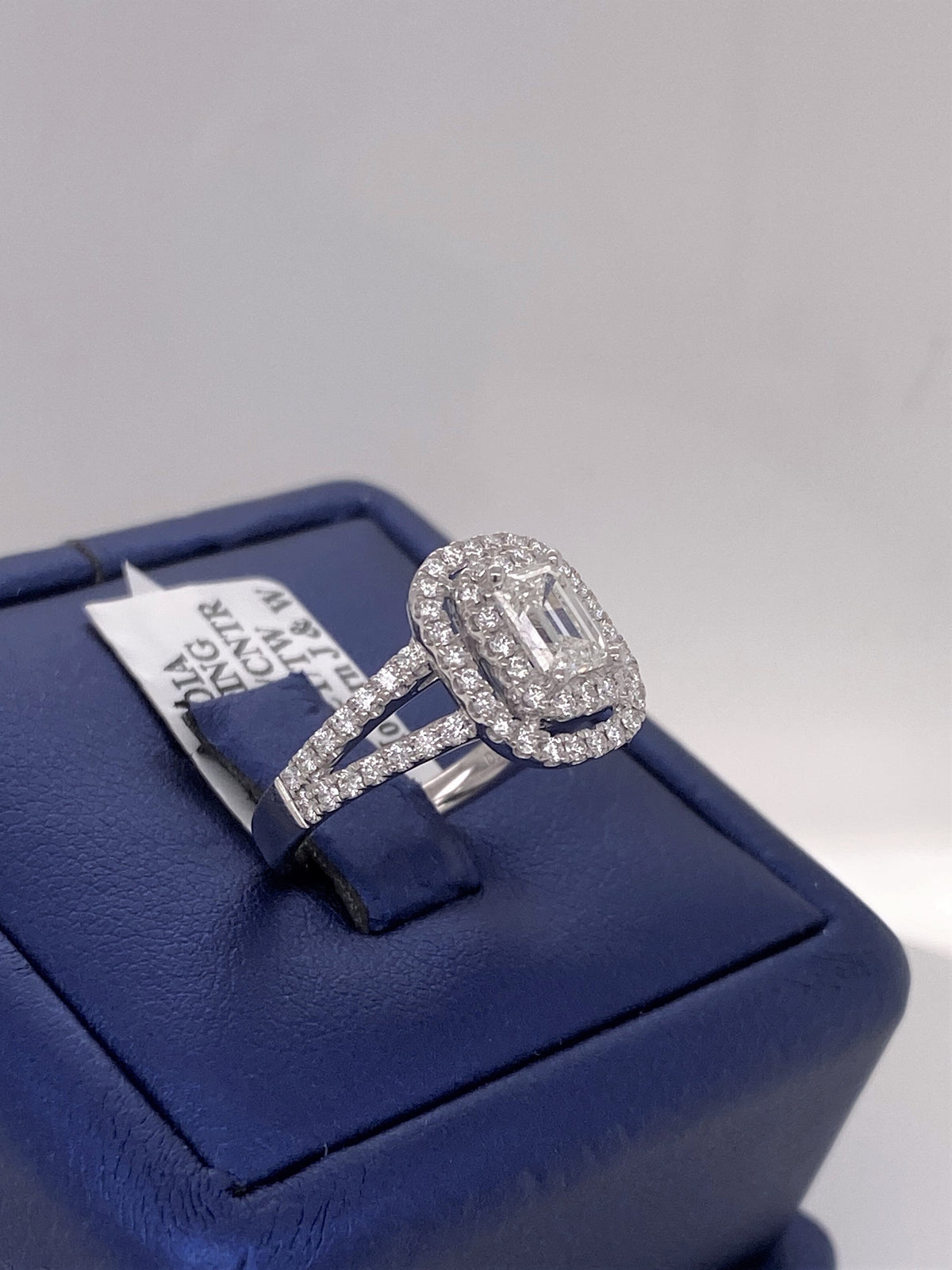 Platinum 1.25 CT Emerald Diamond Engagement Ring