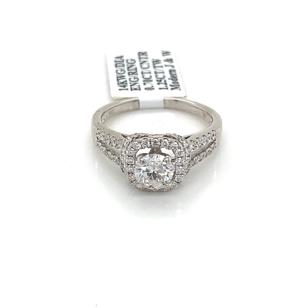 14k White Gold 1.25 CT Diamond Engagement Ring