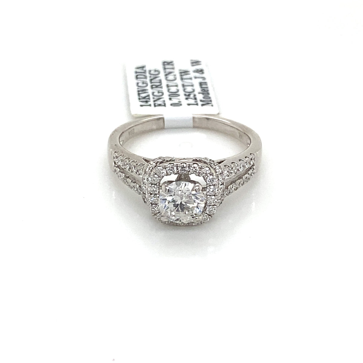 14k White Gold 1.25 CT Diamond Engagement Ring