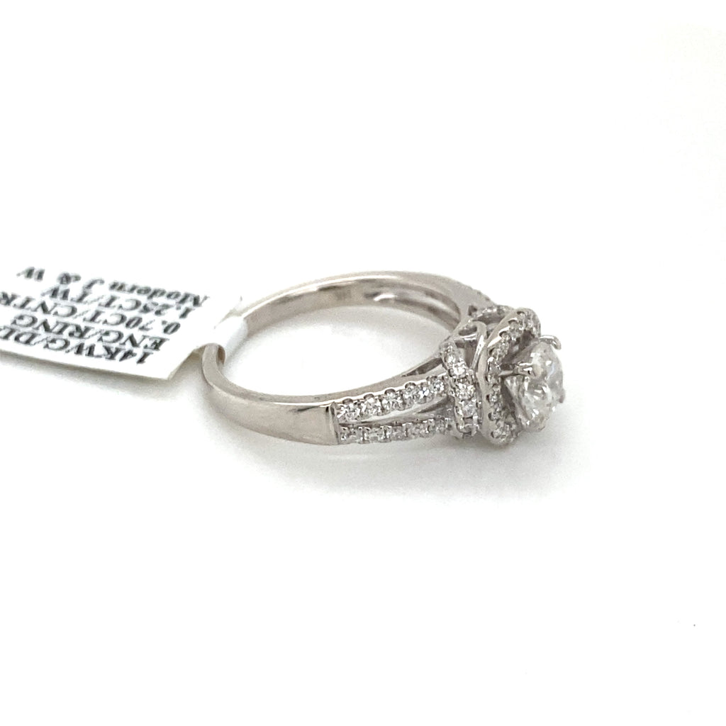 14k White Gold 1.25 CT Diamond Engagement Ring