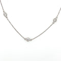 14k white Gold 1.00 CT Diamond By The Yard Necklace, S107140