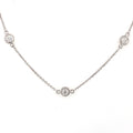 14k White Gold 1.25 CT Diamond By The Yard Necklace, S107141