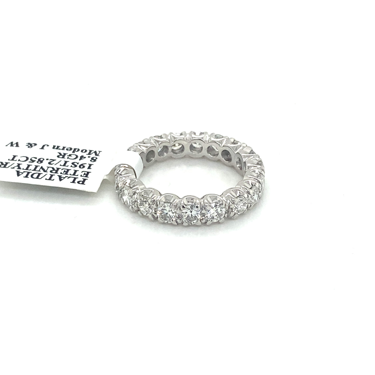 Platinum 2.85 CT Diamond Eternity Wedding Band
