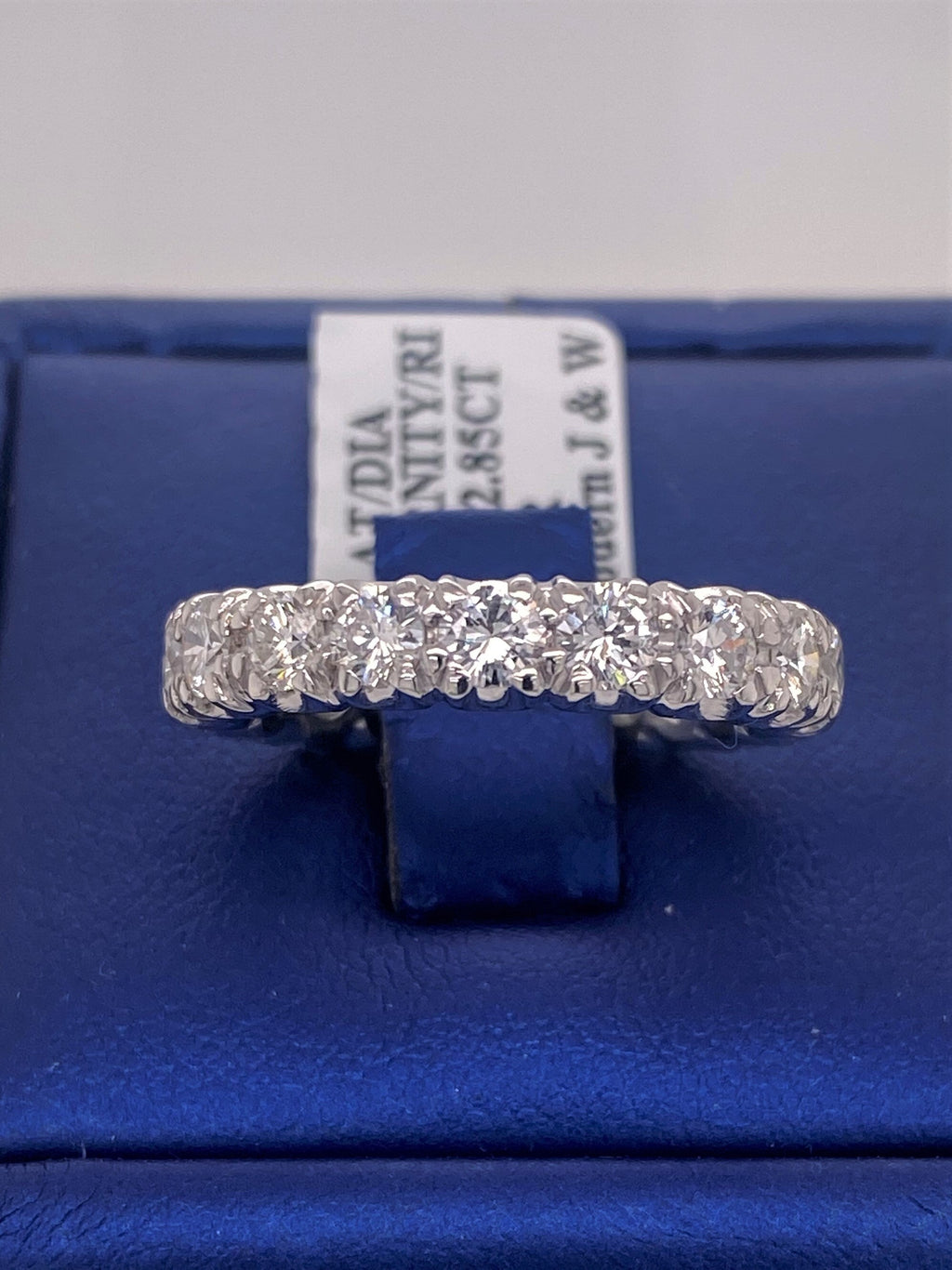 Platinum 2.85 CT Diamond Eternity Wedding Band