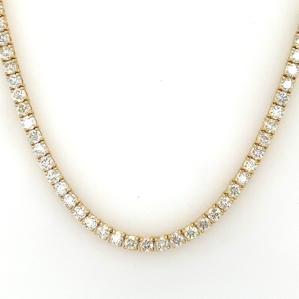 14k Yellow Gold 26CT Diamond Tennis Necklace, S107160