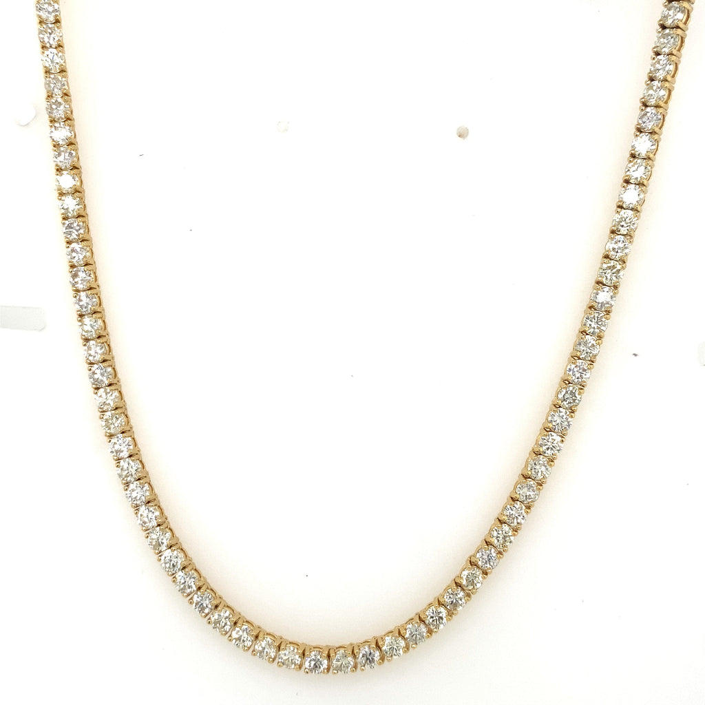 14k Yellow Gold 26CT Diamond Tennis Necklace, S107160