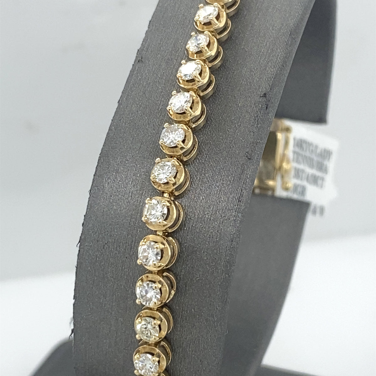 14k Yellow Gold 4.50 CT Diamond Tennis Bracelet, S107168